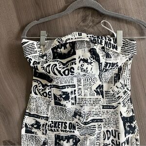GARAGE Mini Tube dress, Newspaper